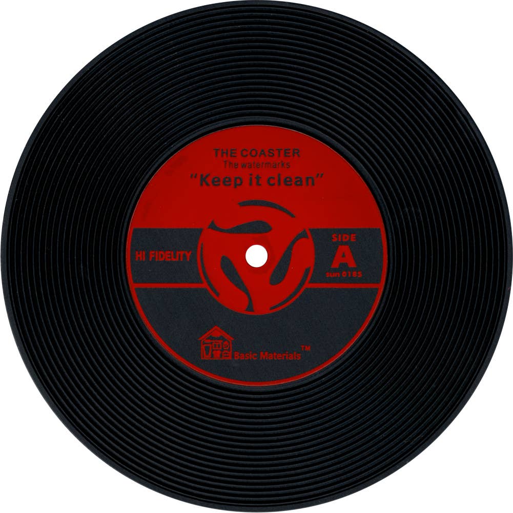 Vinyl Record Shaped Silicone Coaster