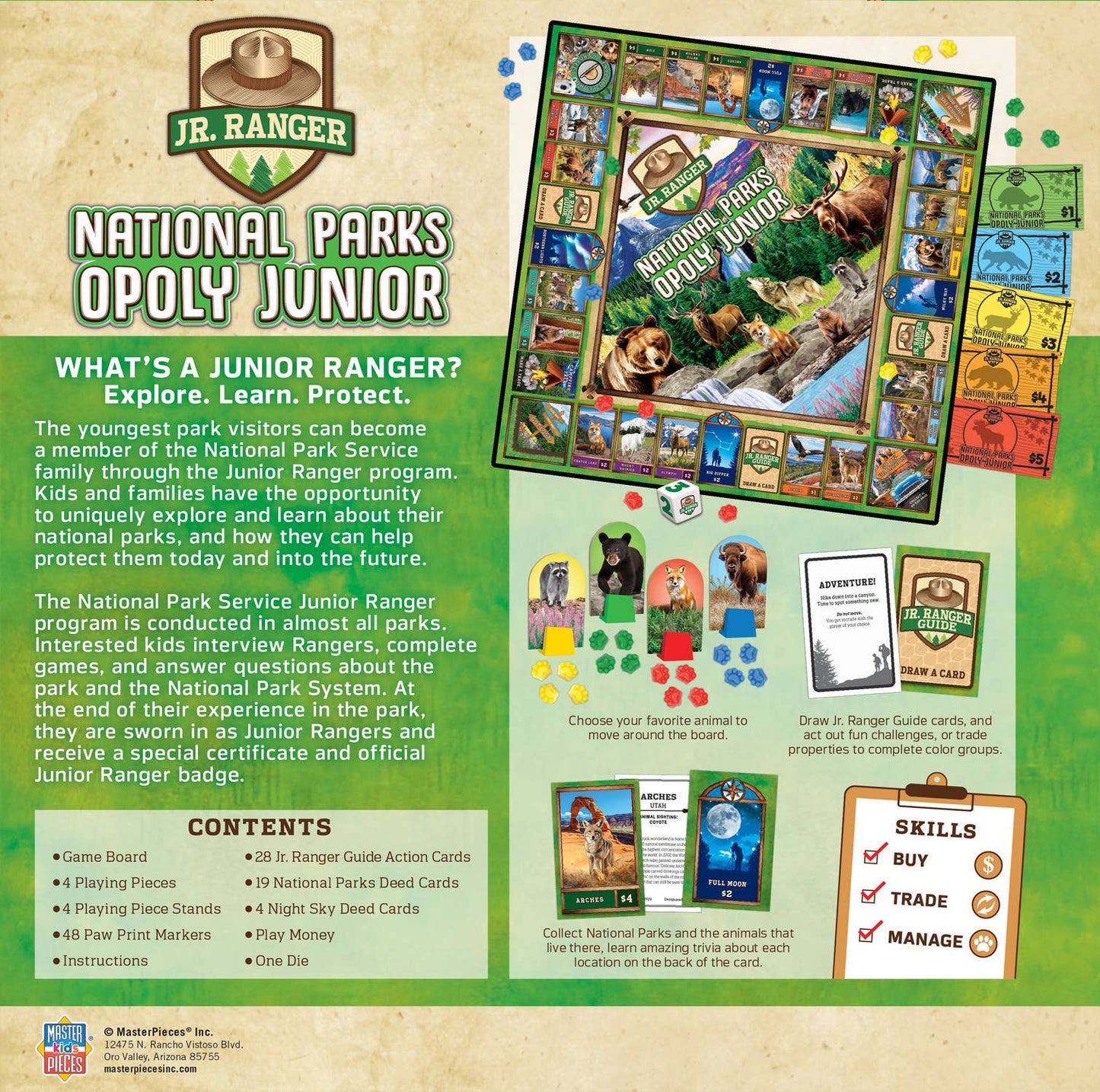 Jr. Ranger National Parks Opoly Junior Board Game