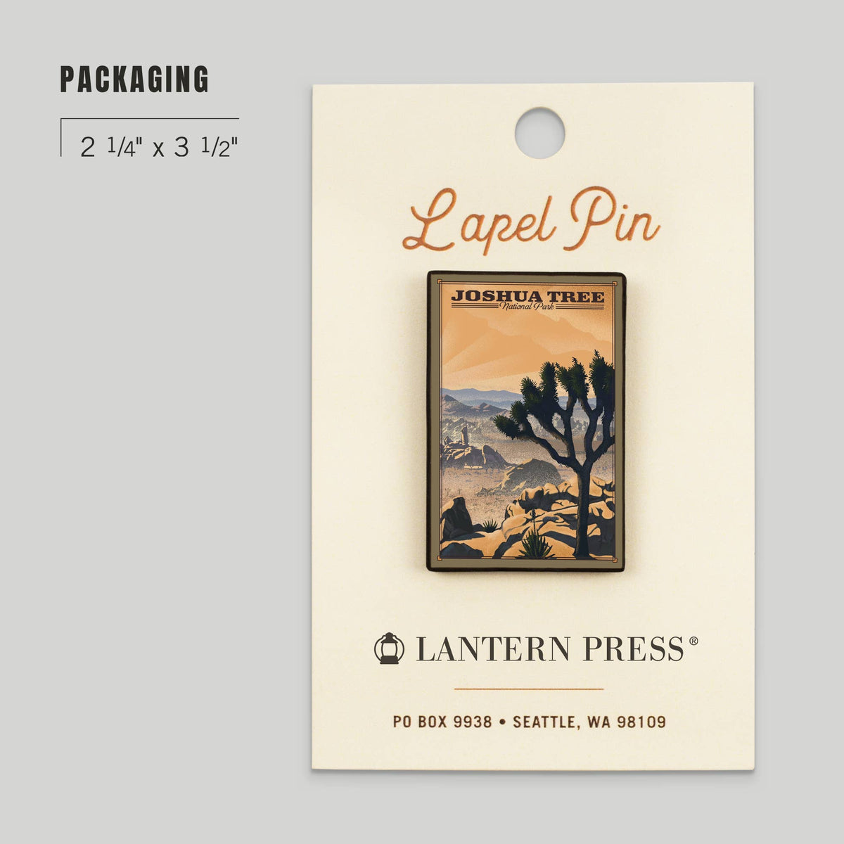 Joshua Tree National Park Lithograph Lapel Pin