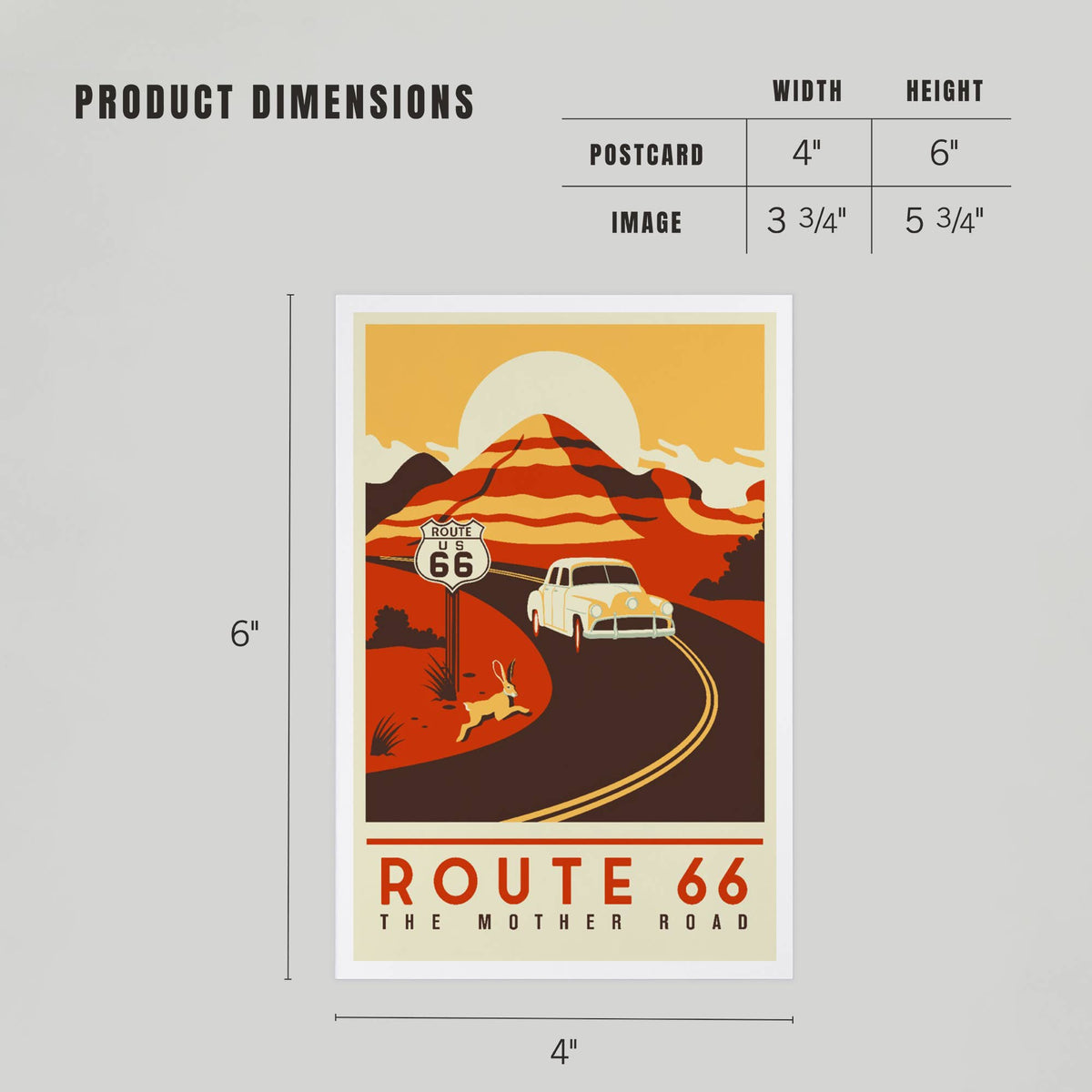Route 66 The Mother Road Postcard