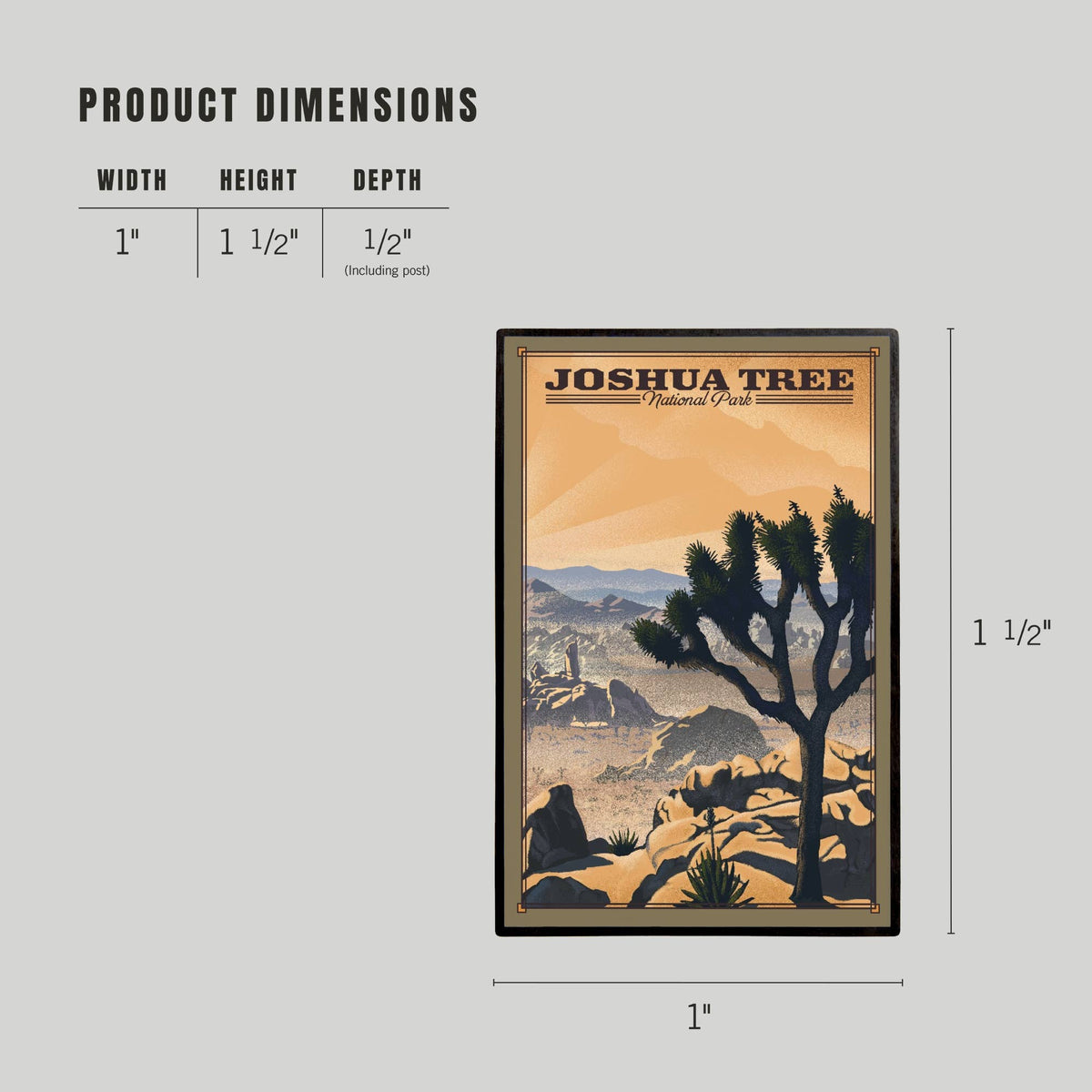 Joshua Tree National Park Lithograph Lapel Pin
