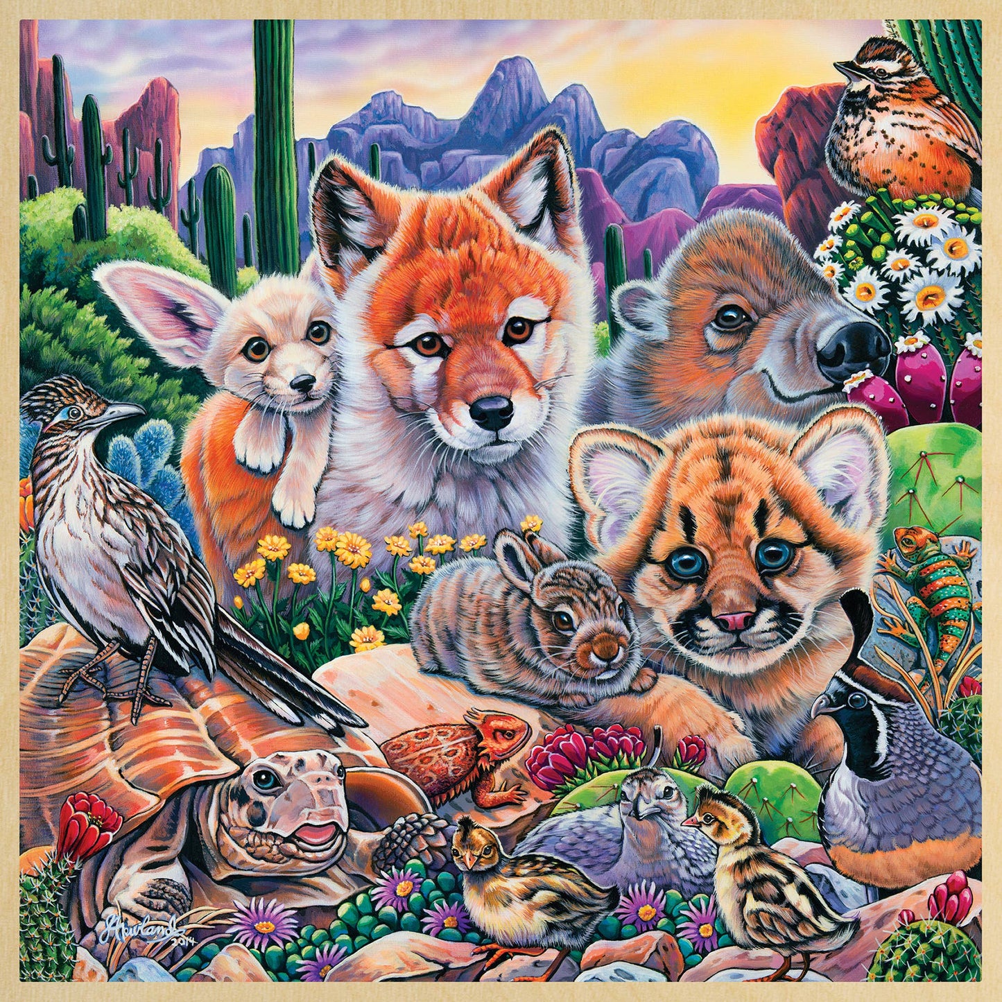 Wood Fun Facts Desert Friends 48 Piece Wood Puzzle
