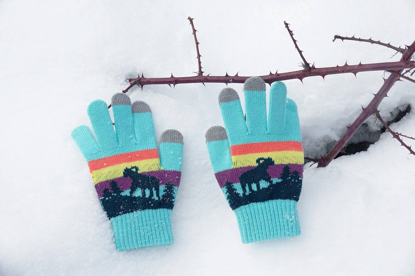 Bighorn Sheep Knit Gloves
