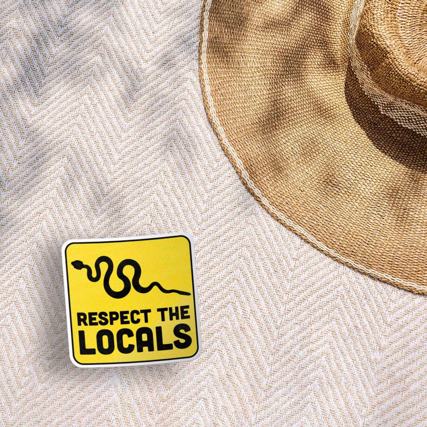 Respect the Locals Rattlesnake Sticker