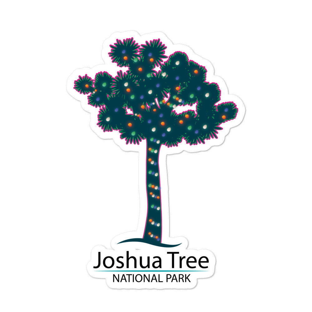 Joshua Tree Holiday Theme, Bubble-free Holiday Stickers (3 sizes)