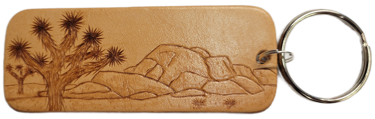 Joshua Tree Leather Keychains
