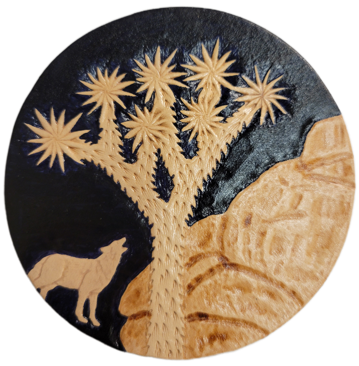Joshua Tree Engraved Leather Magnets