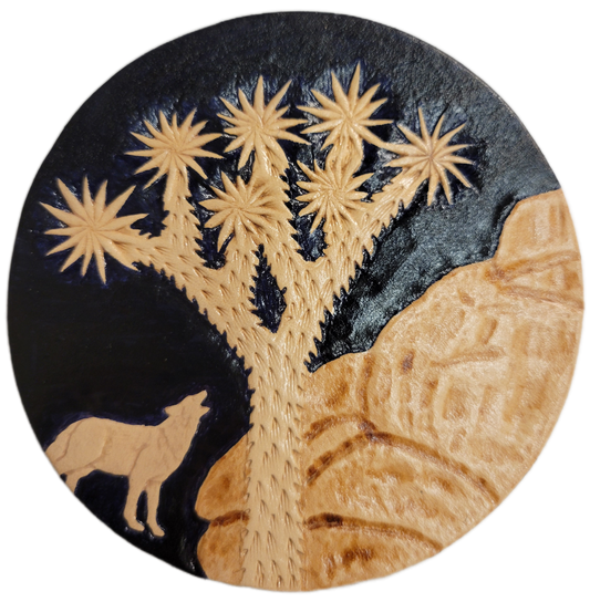 Joshua Tree Engraved Leather Magnets