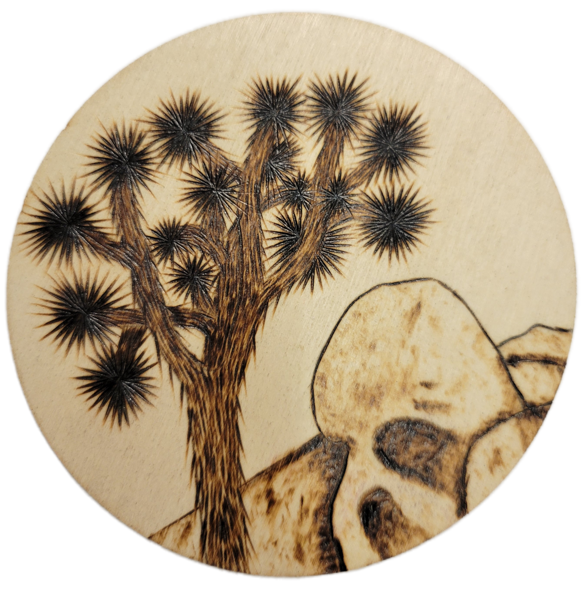 Joshua Tree Wood Pyrography Magnets
