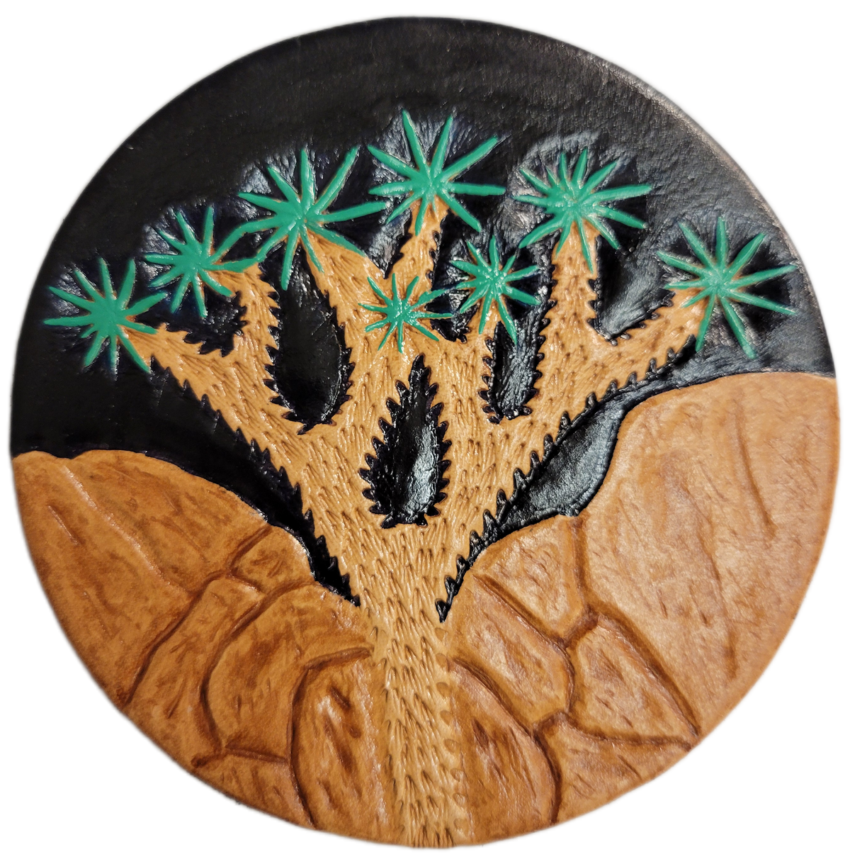 Joshua Tree Engraved Leather Magnets