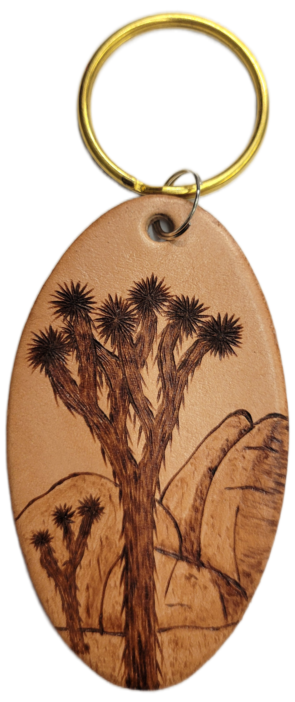 Joshua Tree Leather Keychains