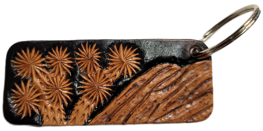 Joshua Tree Leather Keychains