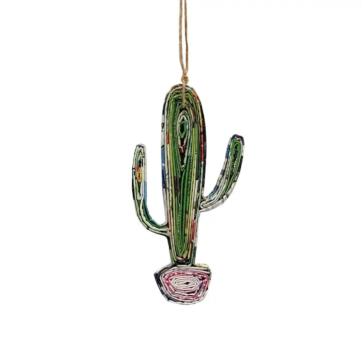 Saguaro Recycled Paper Ornament