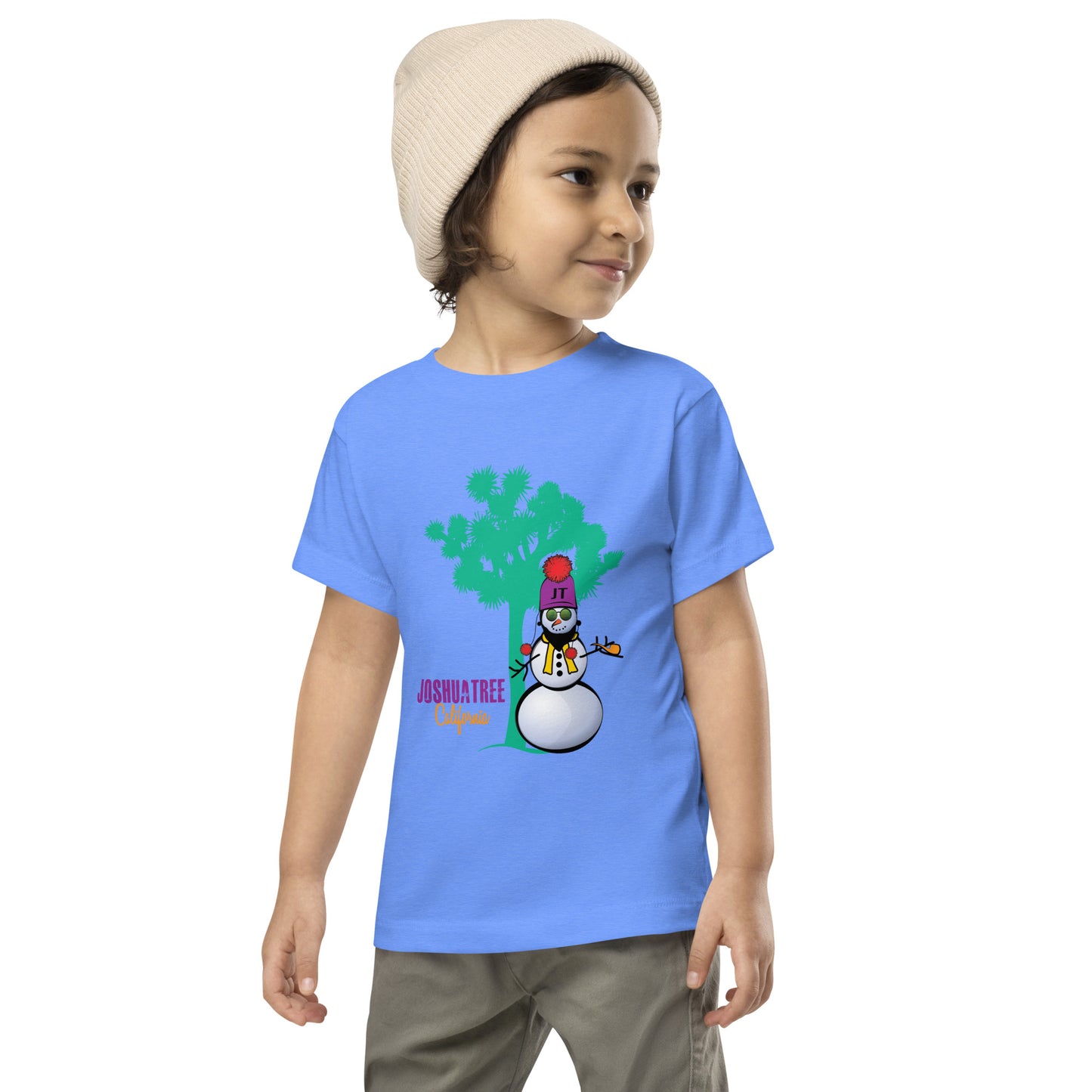 Joshua Tree Snowman Toddler Short Sleeve Holiday Tee