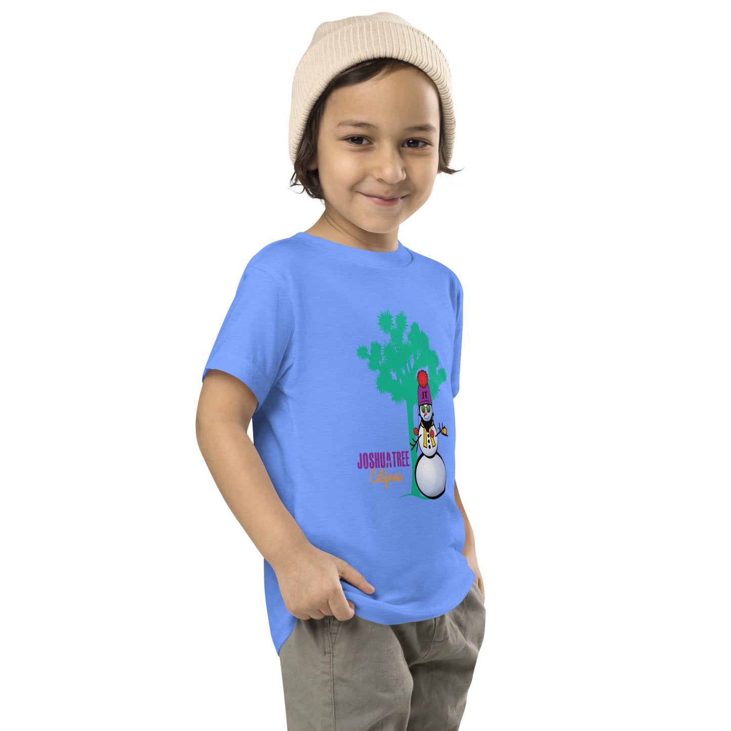 Joshua Tree Snowman Toddler Short Sleeve Holiday Tee