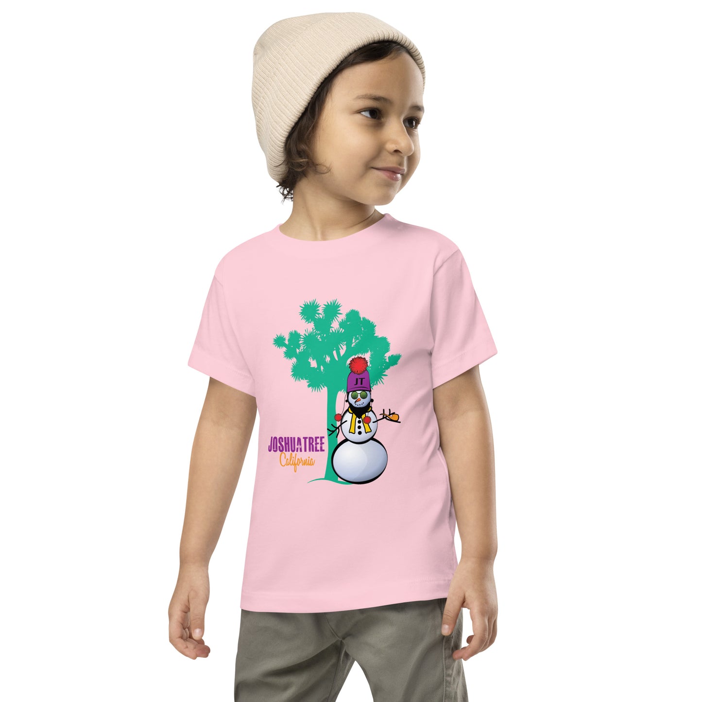 Joshua Tree Snowman Toddler Short Sleeve Holiday Tee