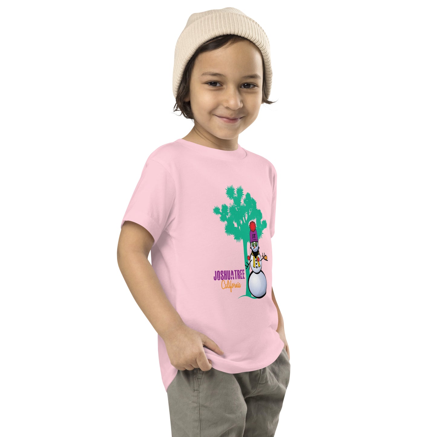 Joshua Tree Snowman Toddler Short Sleeve Holiday Tee