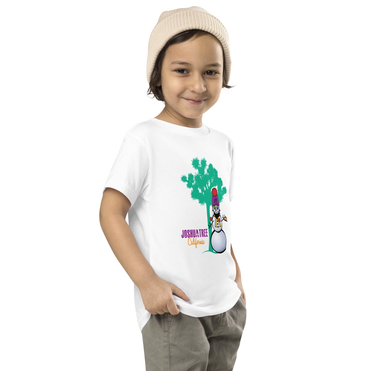 Joshua Tree Snowman Toddler Short Sleeve Holiday Tee